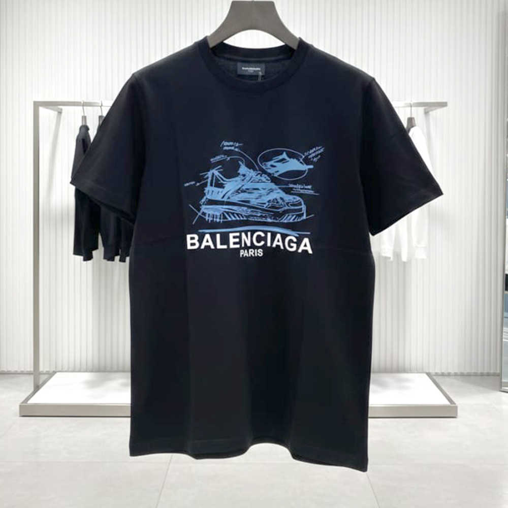 Balenciaga Black Premium Quality T-shirt-1