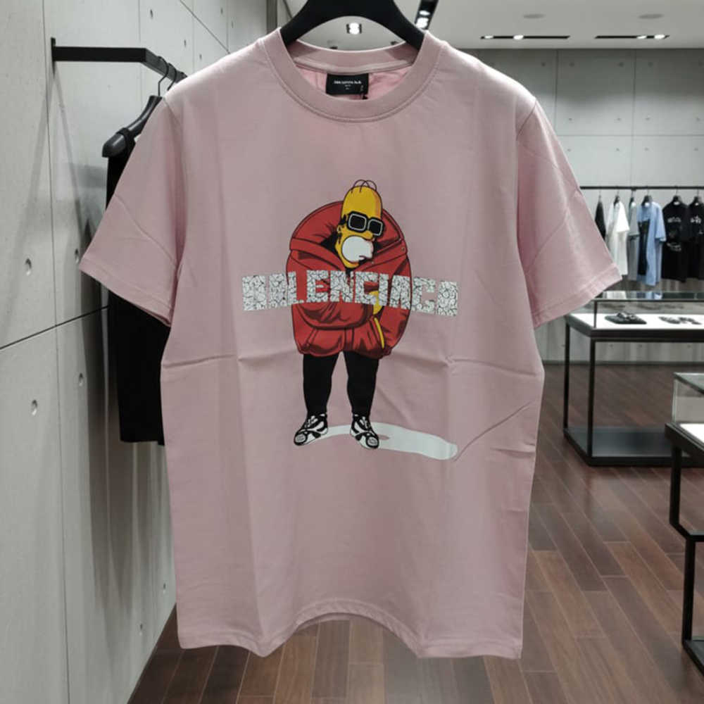 Balenciaga Pink Premium Quality T-shirt-1