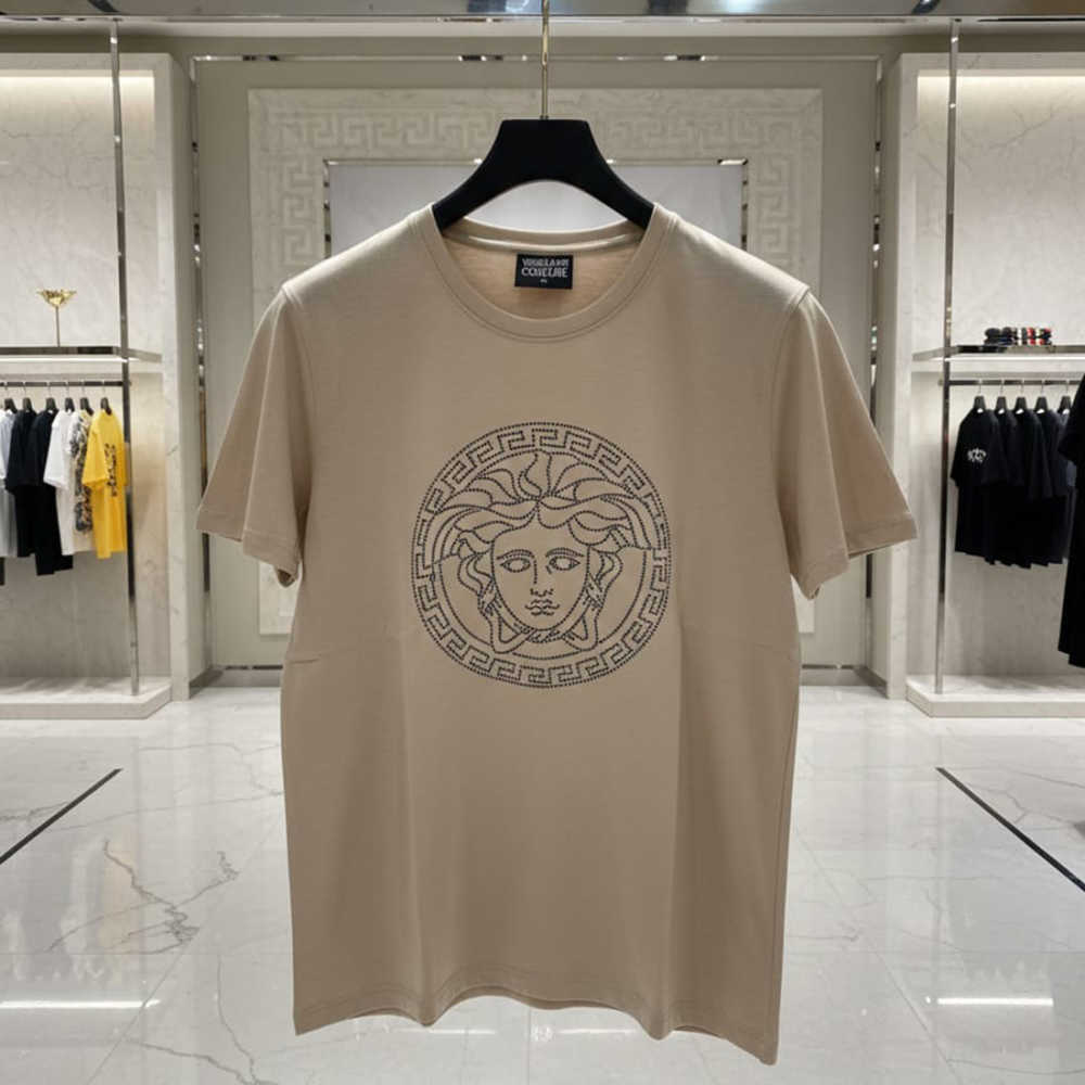 Versace Clubwear Beige Premium Quality T-shirt-thumb-1