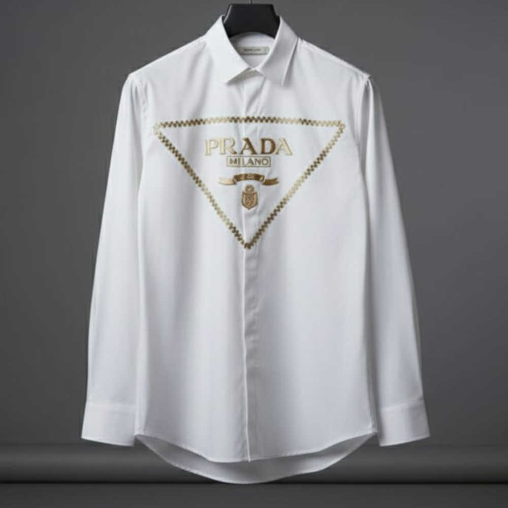 Prada White Premium Quality Cotton Shirt-1