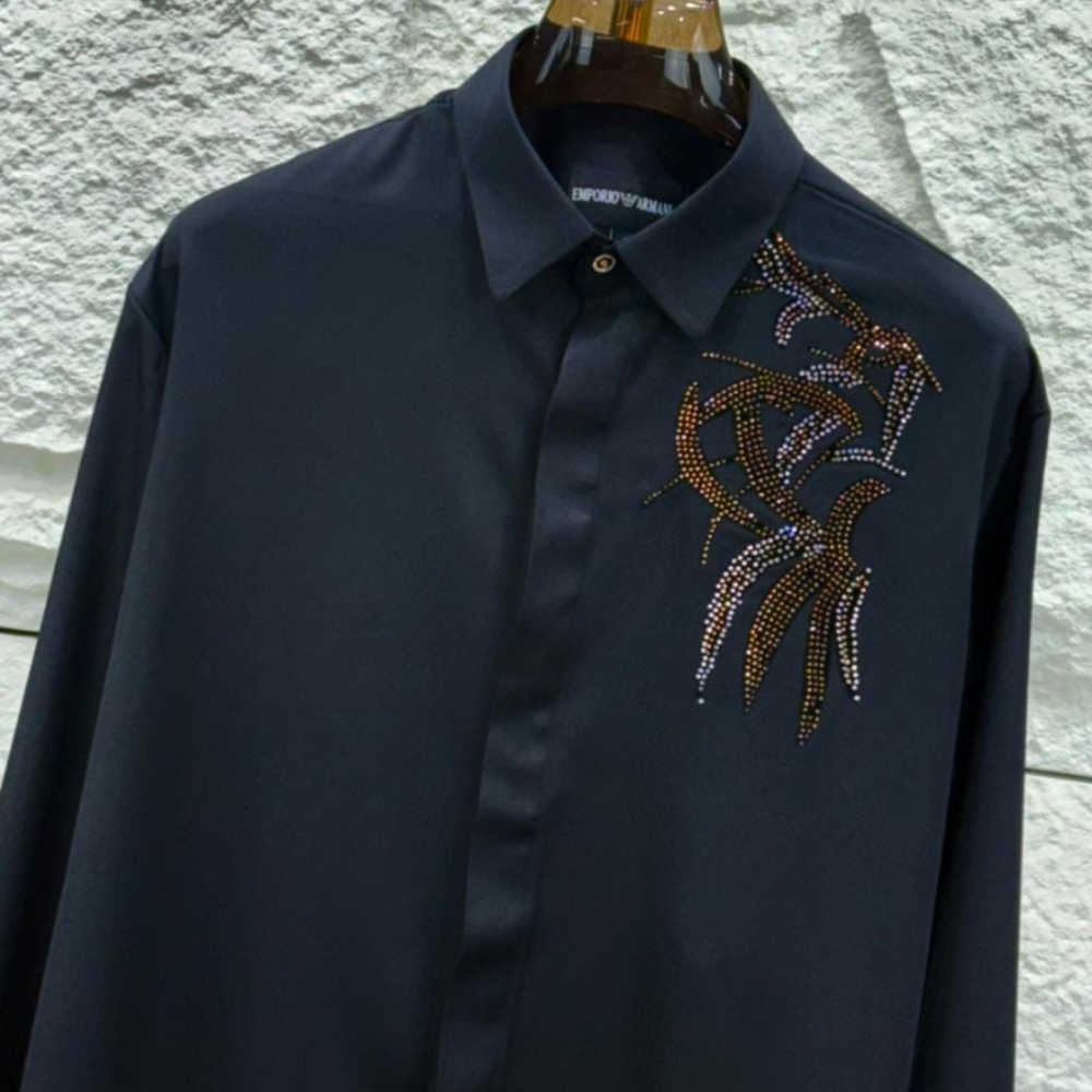 Emporio Armani Black Premium Quality Cotton Shirt-1