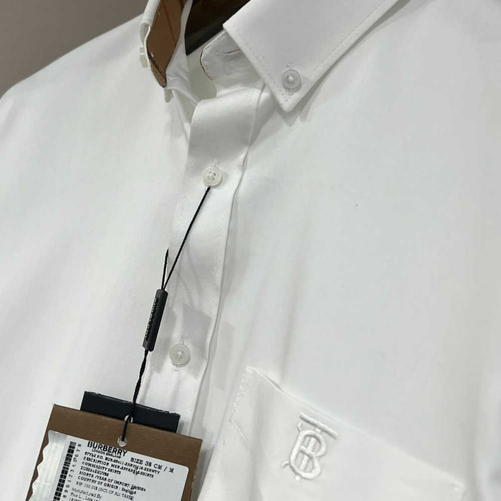 Burberry White Premium Quality Cotton Shirt-1