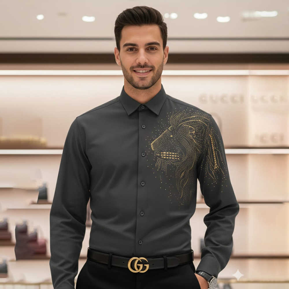 Gucci Black Premium Quality Cotton Shirt-thumb-0