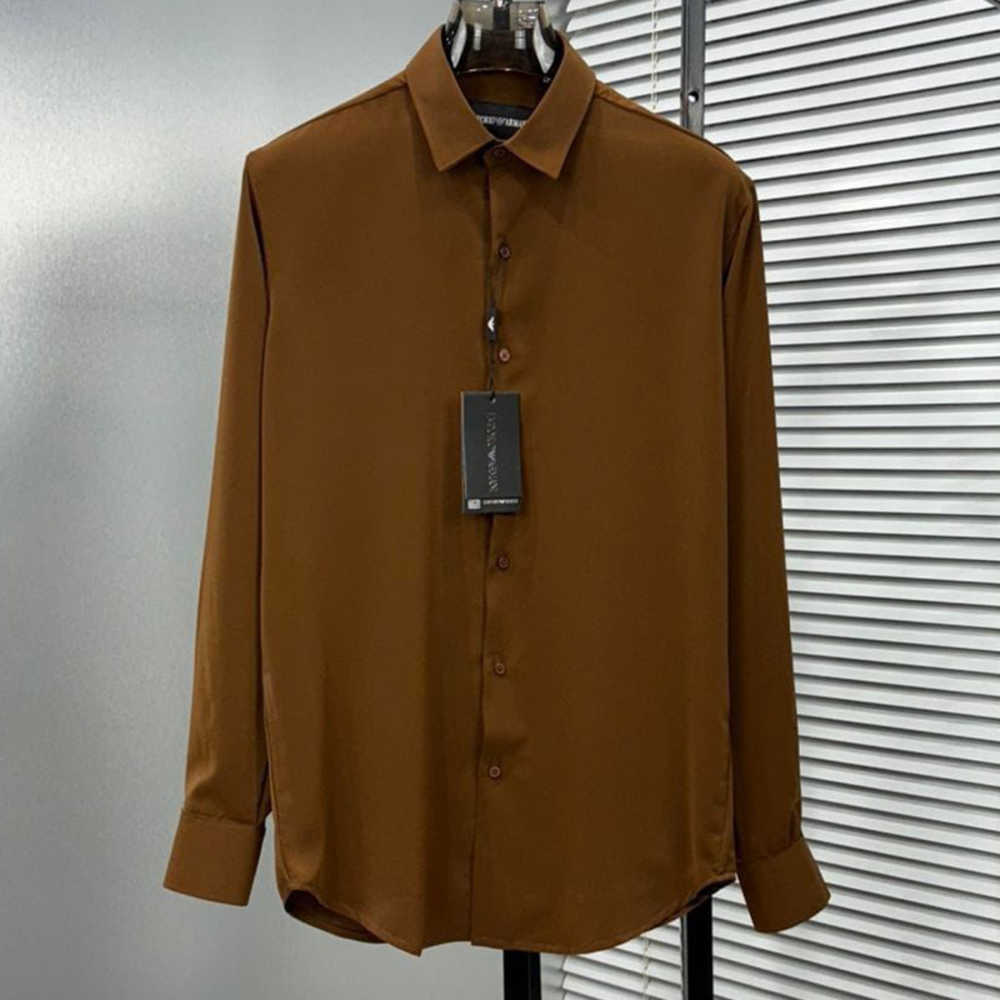Emporio Armani Brown Premium Quality Stretchable Shirt