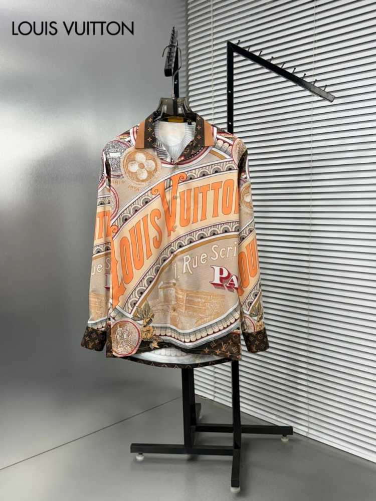 Louis Vuitton Monogram Orange Premium Cotton Shirt-thumb-0