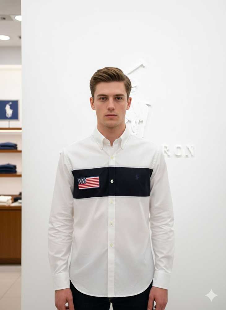 Ralph Lauren Embroidered White Premium Cotton Shirt-1