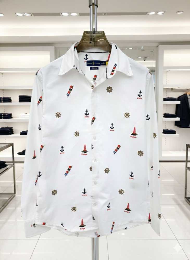 Ralph Lauren Embroidered White Premium Cotton Shirt