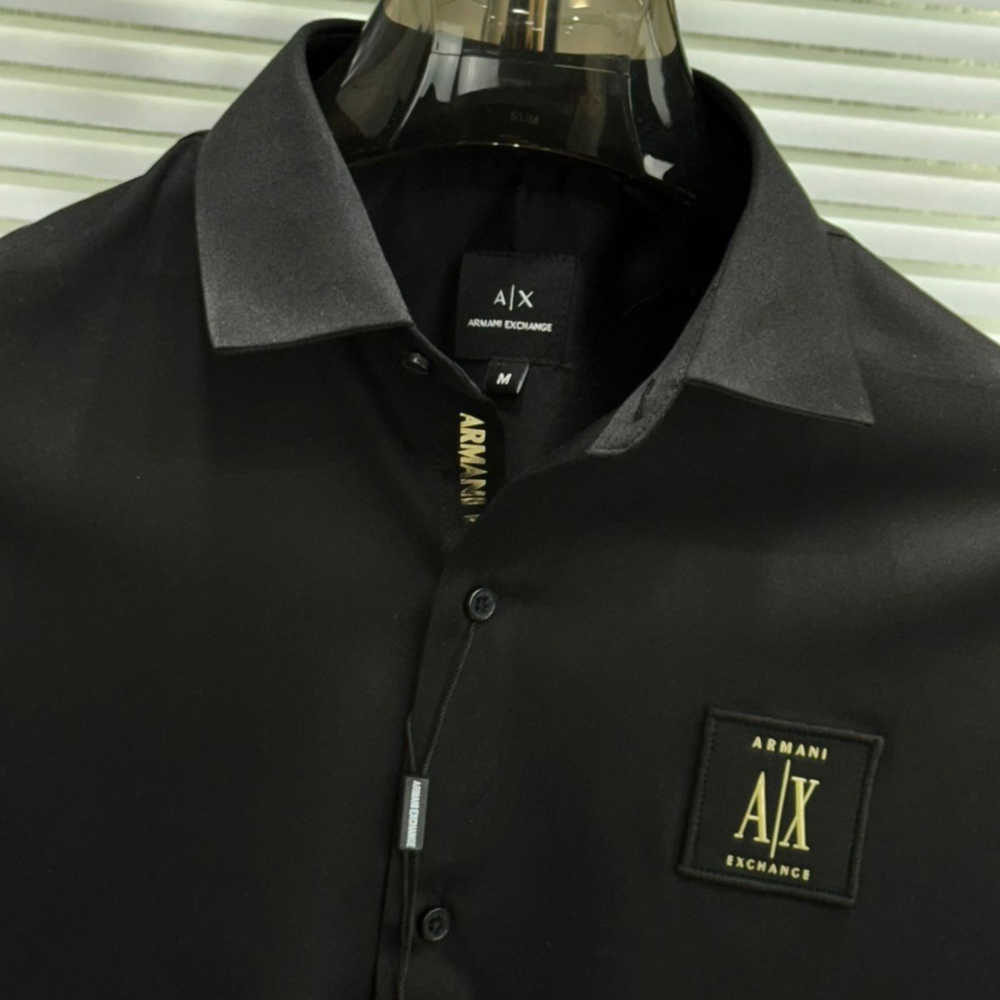 Armani Exchange Black Premium Quality Cotton Shirt-2