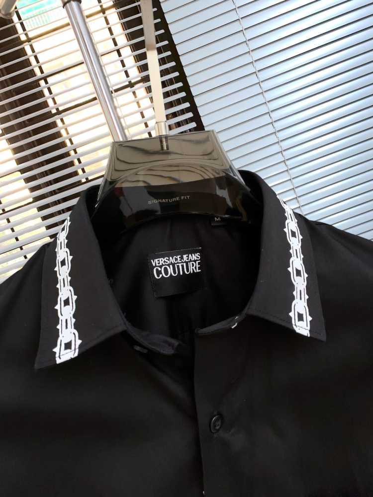 Versace Black Premium Quality Cotton Shirt-thumb-4