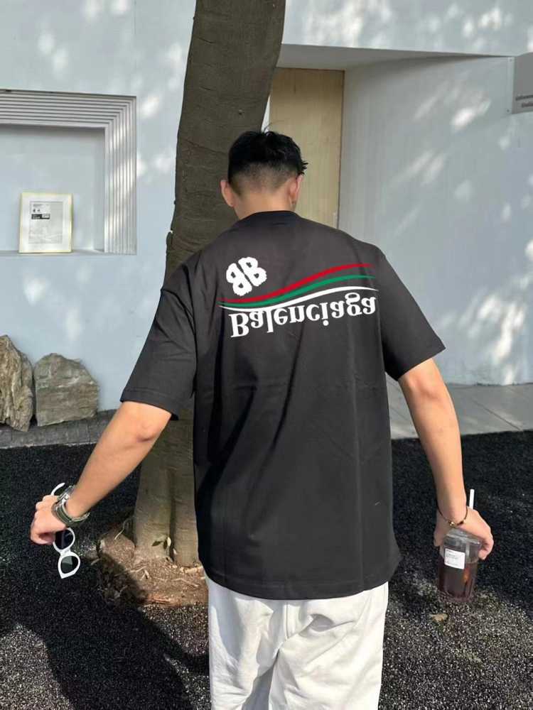 Balenciaga Black Premium Quality Baggy Fit T-shirt-3