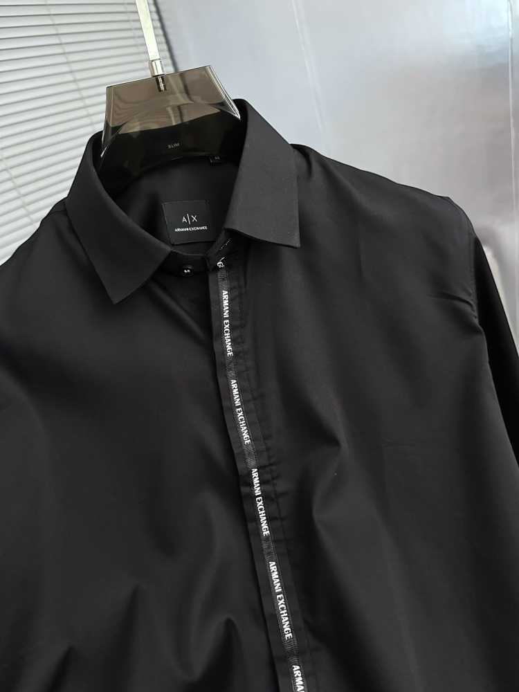 Armani Exchange Black Premium Quality Cotton Shirt-thumb-3