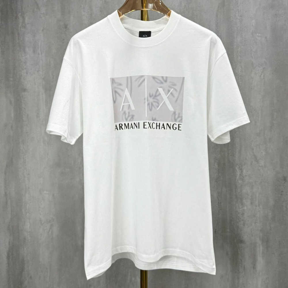 Armani Exchange White Premium Quality T-shirt-thumb-0