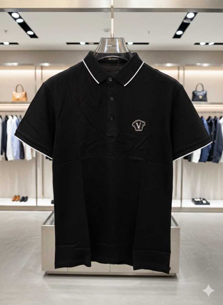 Versace Black Premium Quality Polo T-shirt-thumb-1