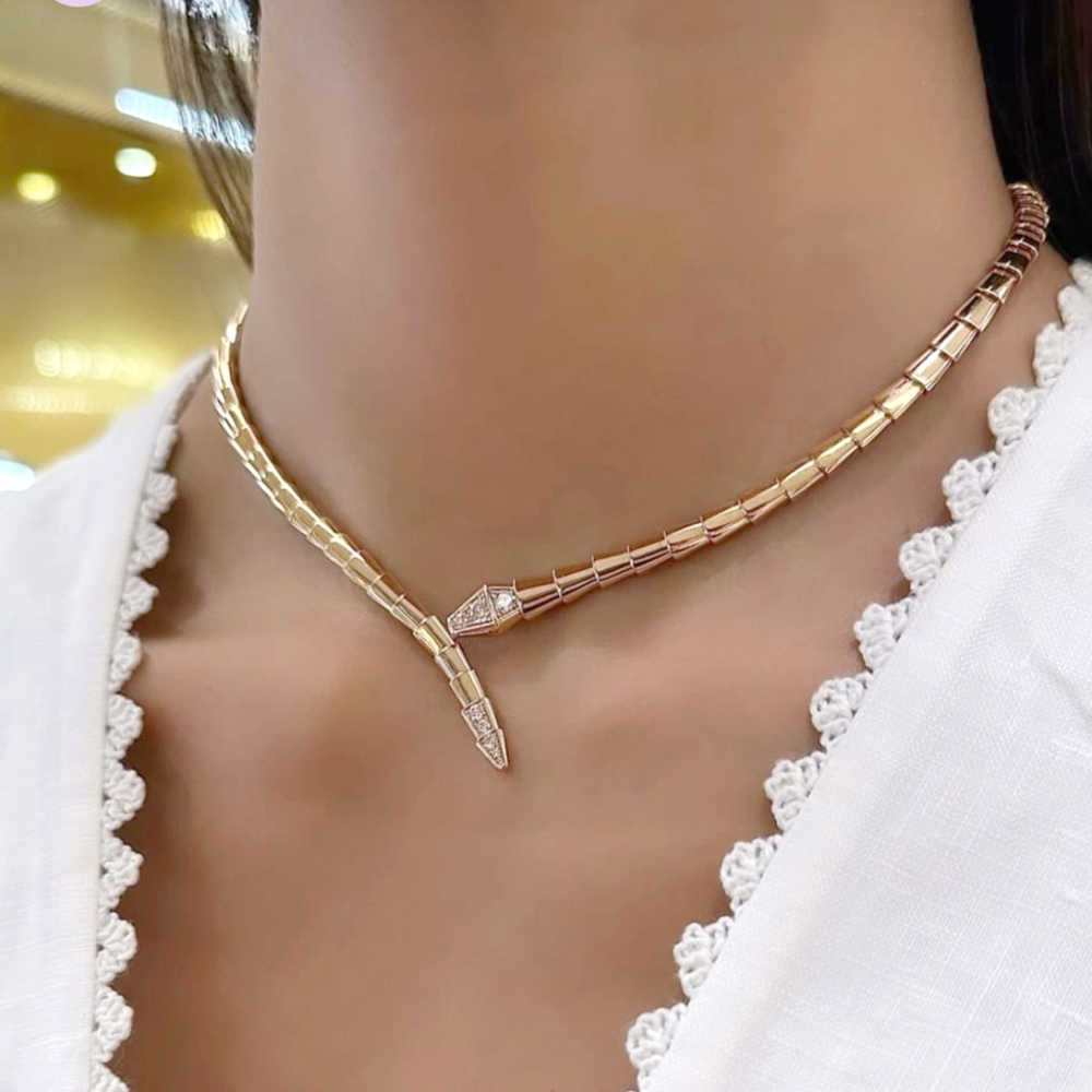 Bvlgari Serpenti Viper Rose Gold Necklace-thumb-1