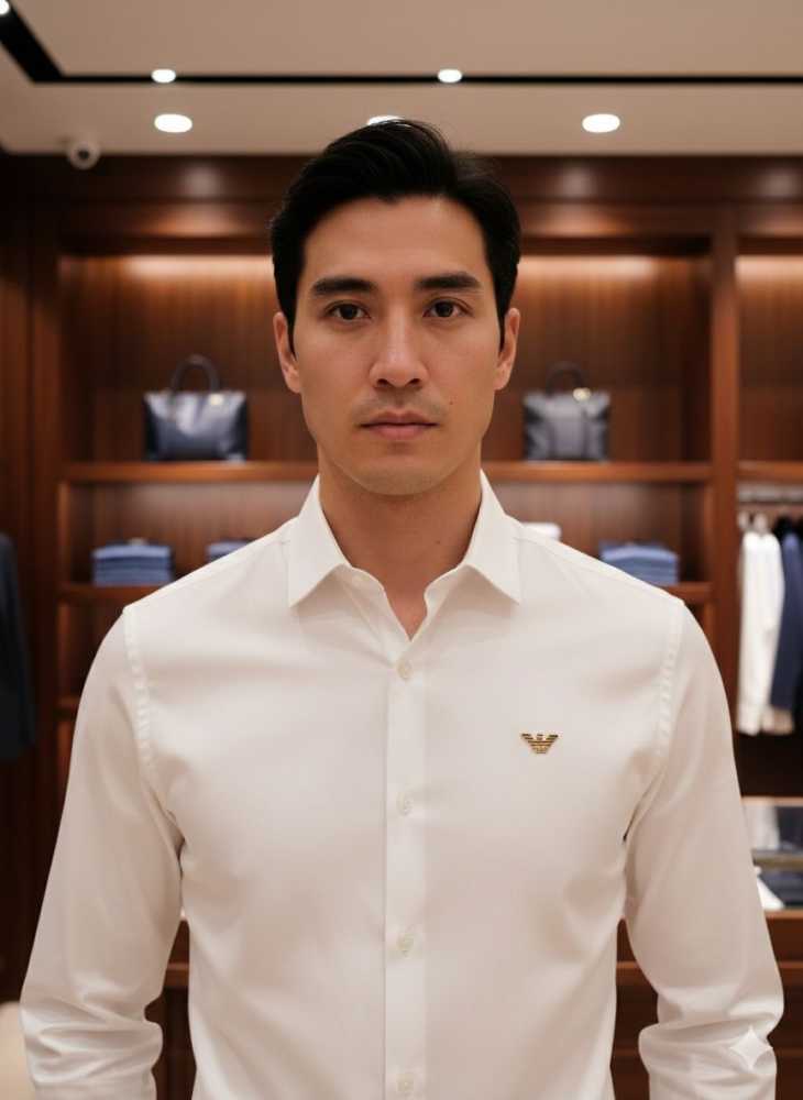 Emporio Armani White Premium Quality Shirt-thumb-1