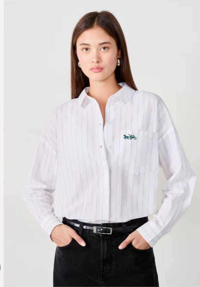 Coach White Premium Quality Women Shirt-1