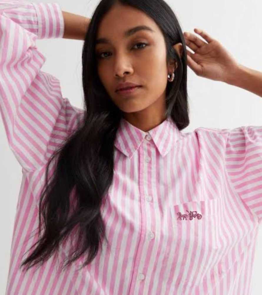 Coach Pink Premium Quality Women Shirt