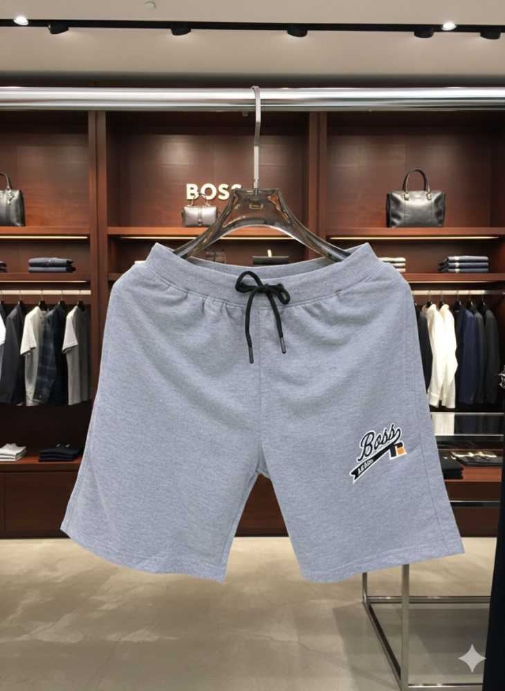 Boss Grey Premium Quality Men's Shorts-1