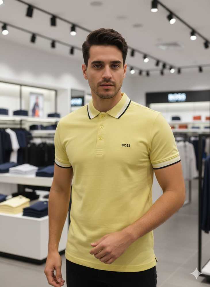 Hugo Boss Yellow Premium Quality Tees-thumb-0