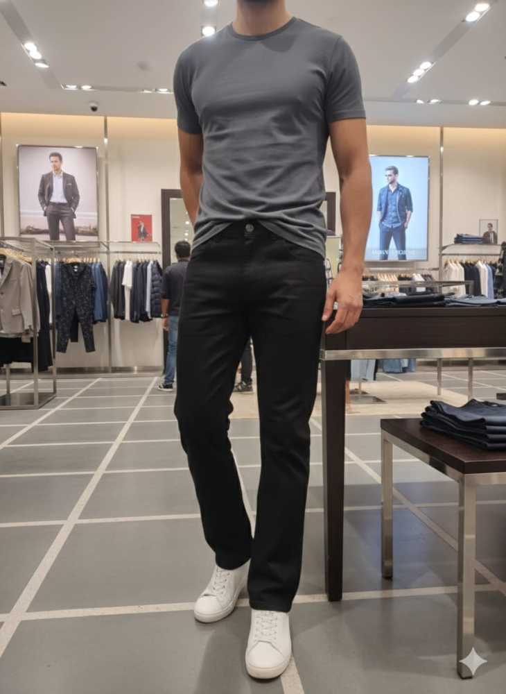 Armani Exchange Black Premium Quality Jeans-thumb-1