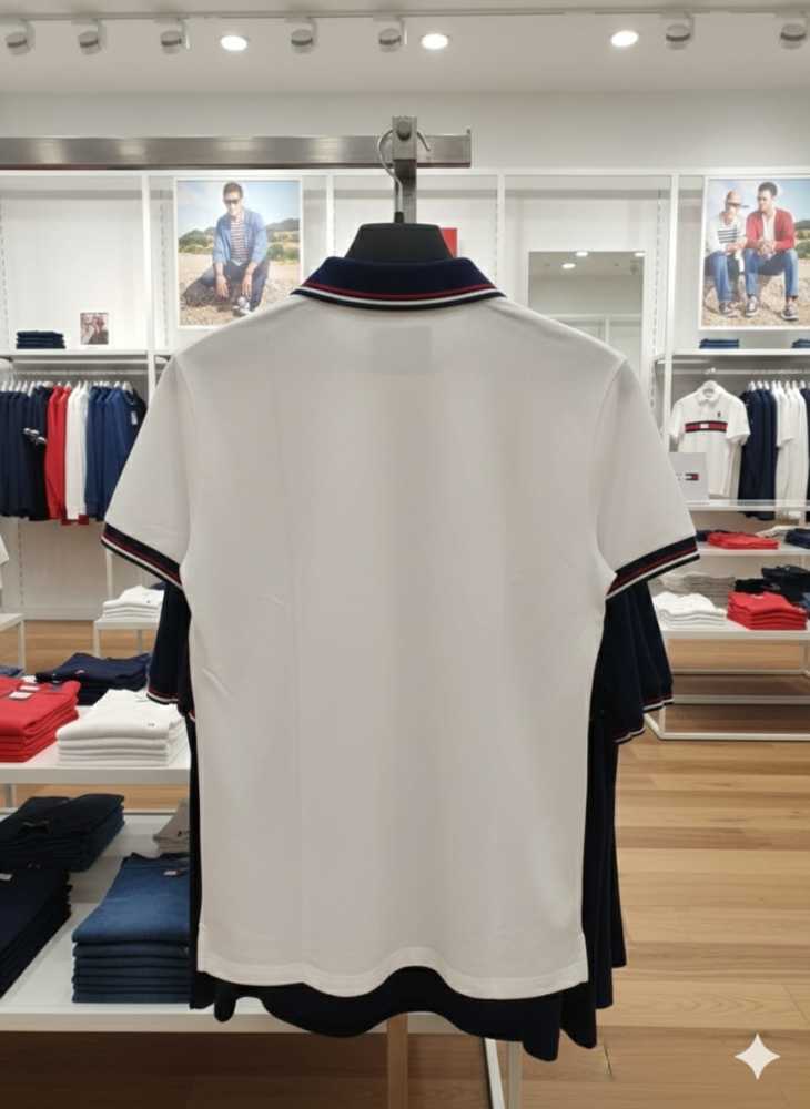 Tommy Hilfiger White Premium Quality Tees-thumb-2