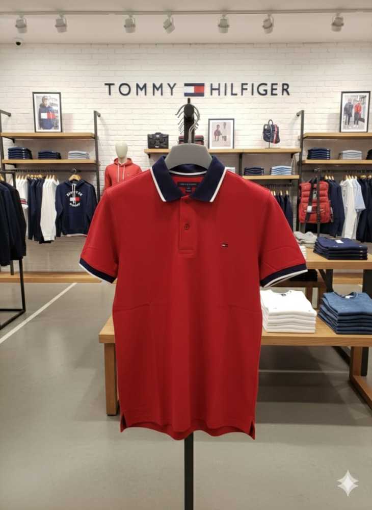 Tommy Hilfiger Red Premium Quality Tees-thumb-3