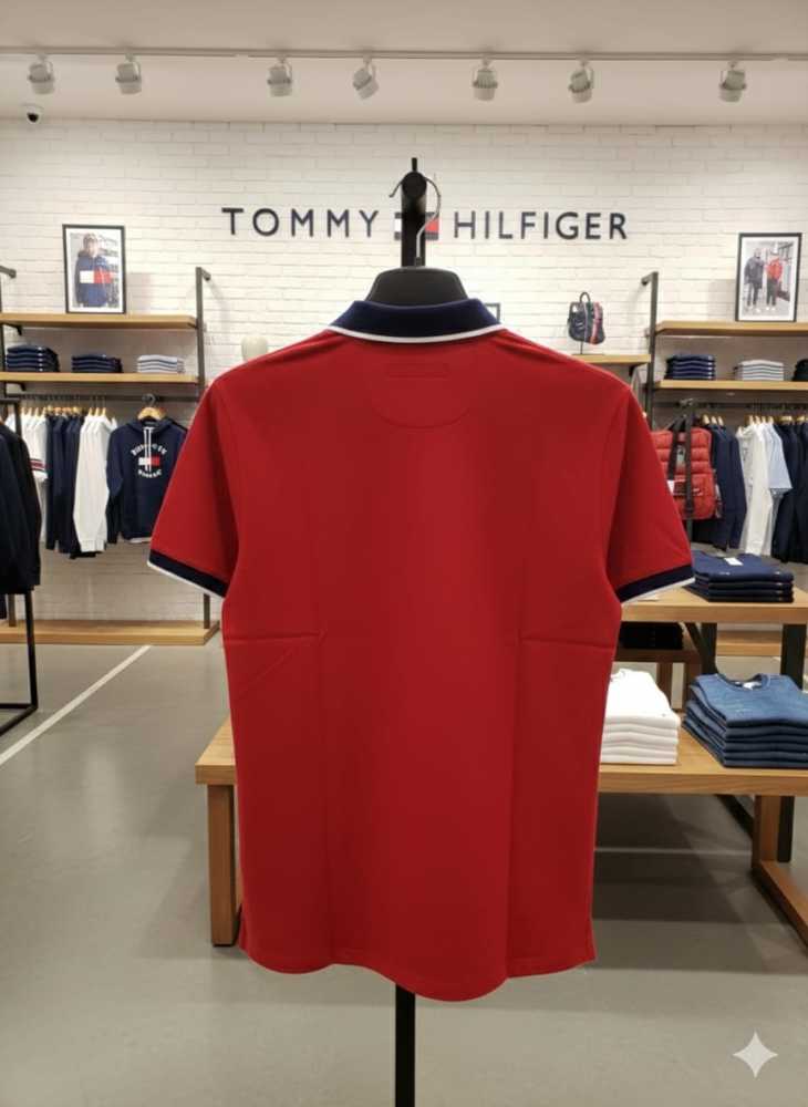 Tommy Hilfiger Red Premium Quality Tees-thumb-2