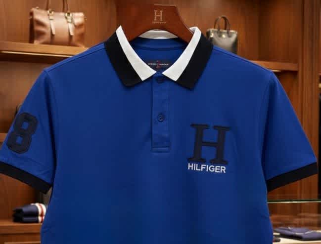 Tommy Hilfiger Blue Premium Quality Tees-thumb-3