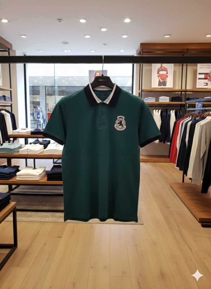 Tommy Hilfiger Green Premium Quality Tees-thumb-2