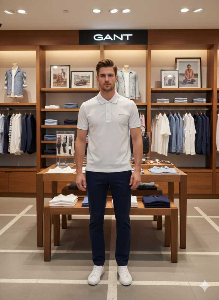 Gant White Premium Quality T-shirt-thumb-0