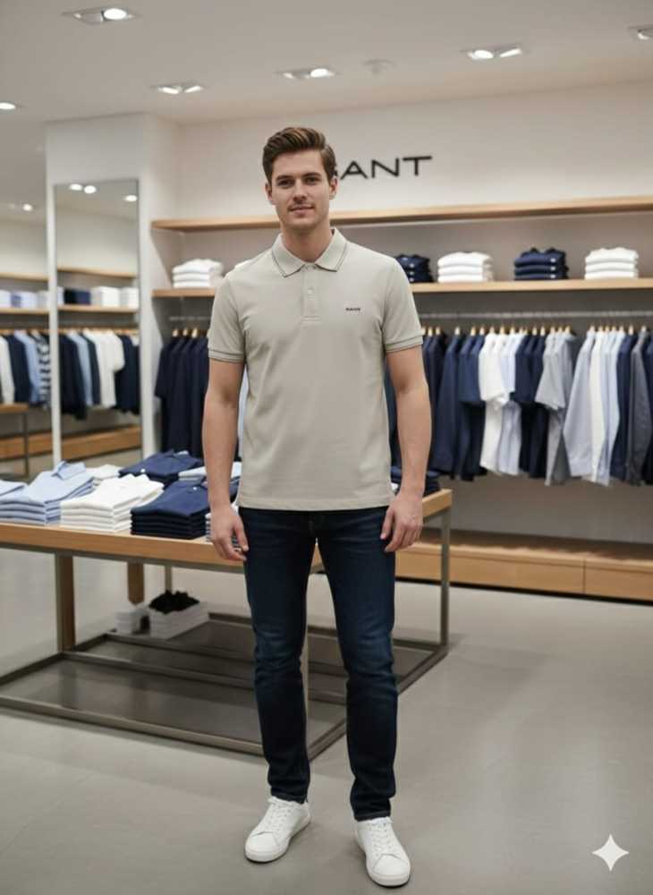 Gant Grey Premium Quality T-shirt-thumb-0