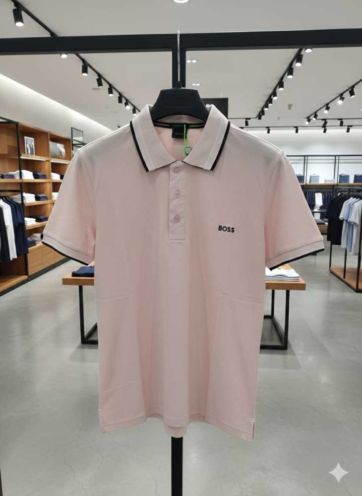 Hugo Boss Light Pink Premium Quality Tees-thumb-2