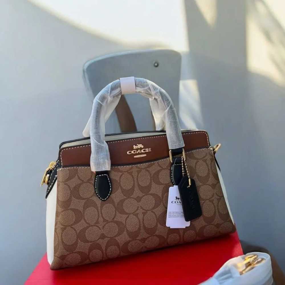 Coach C Logo Darcie Brown Hand Bag