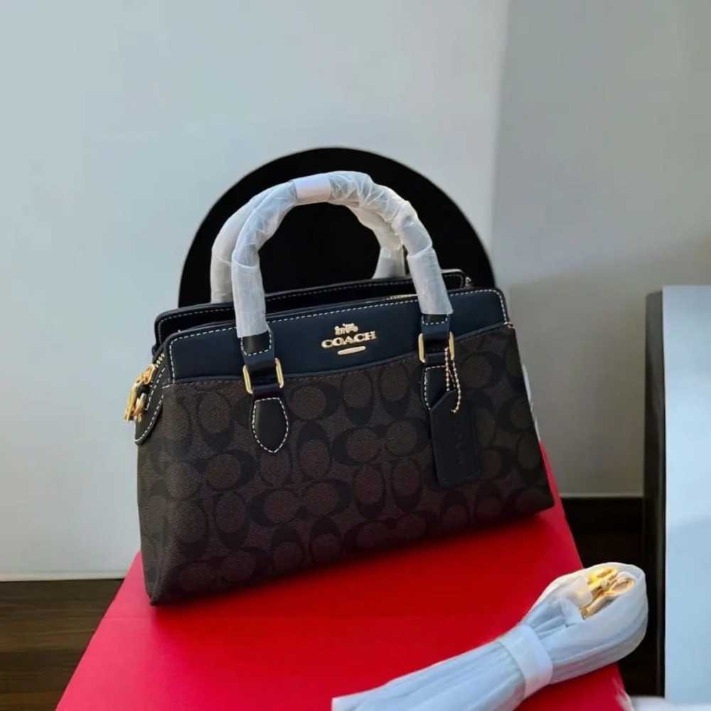 Coach C Logo Darcie Dark Brown Hand Bag