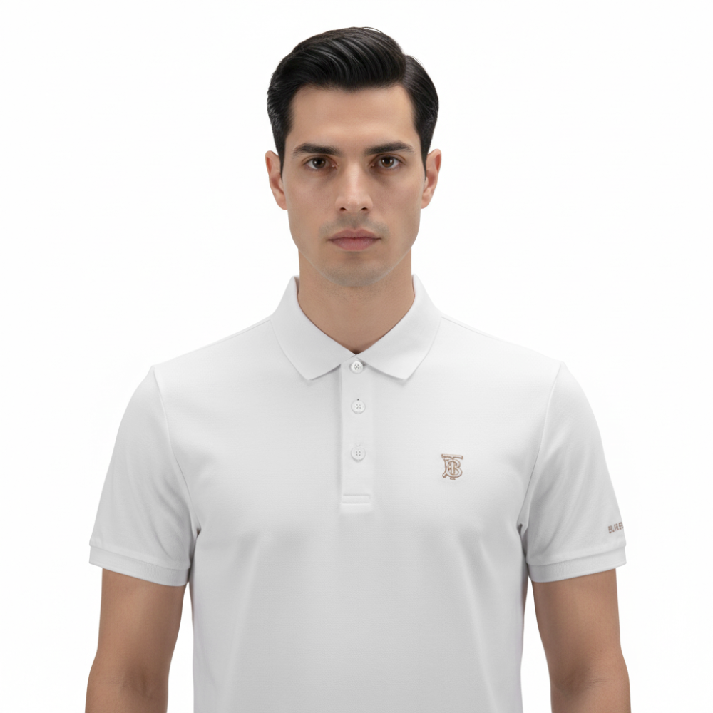 Burberry TB Embroidered White Premium T-shirt-3