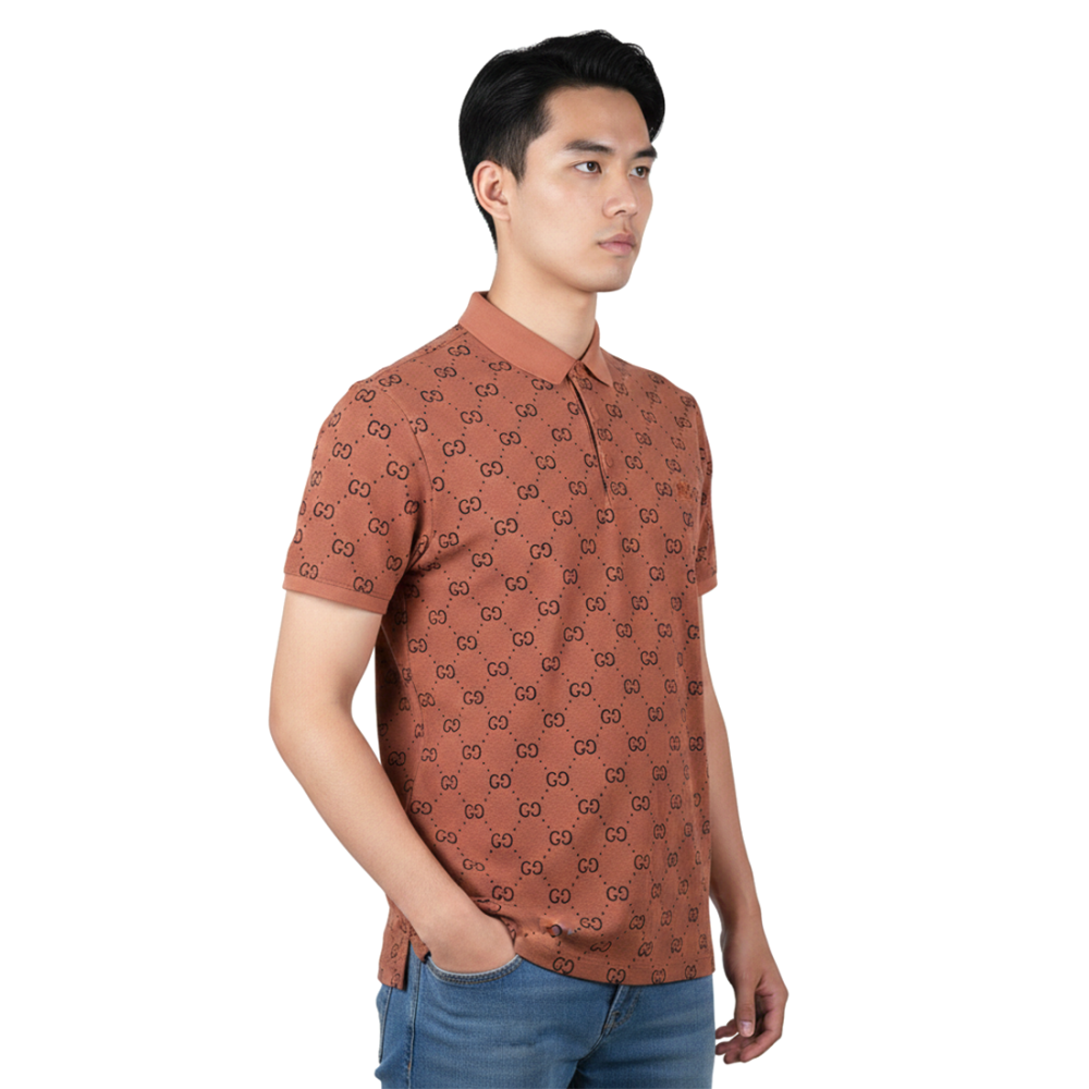 Gucci Brown Premium Quality Polo Tees-3