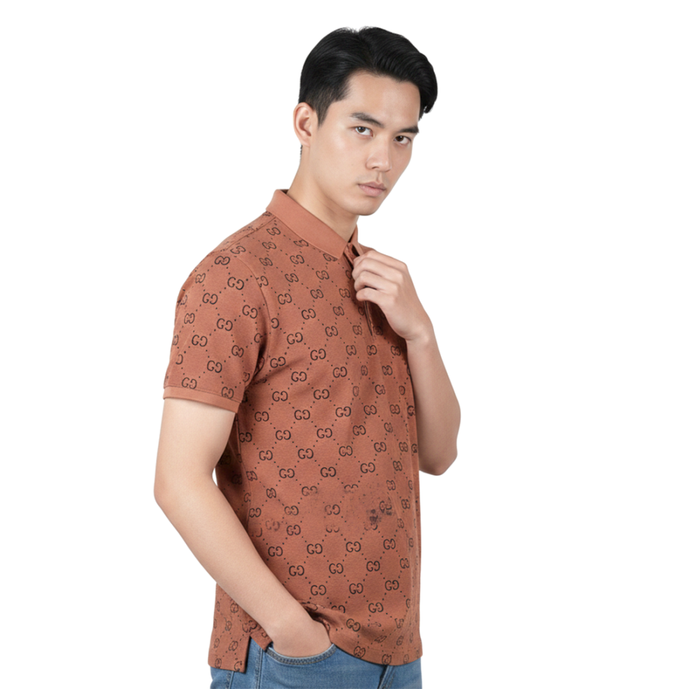 Gucci Brown Premium Quality Polo Tees-2
