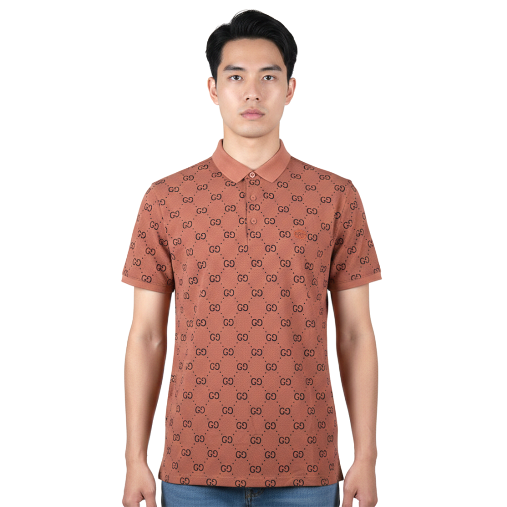 Gucci Brown Premium Quality Polo Tees-1
