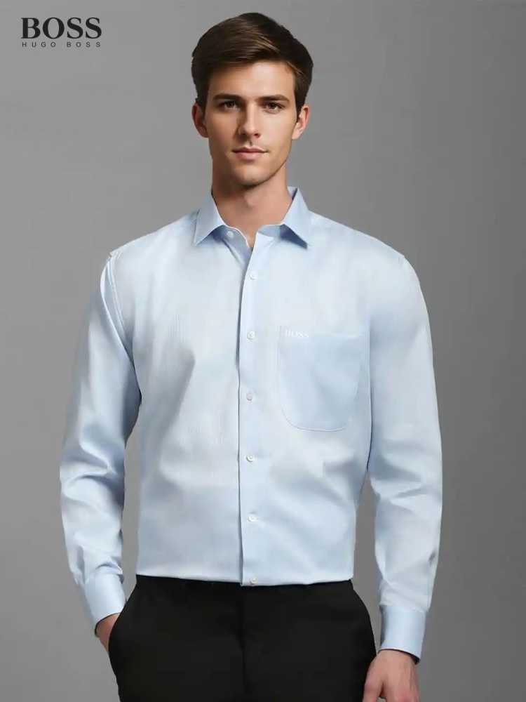 Boss Sky Blue Premium Quality Shirt-thumb-0