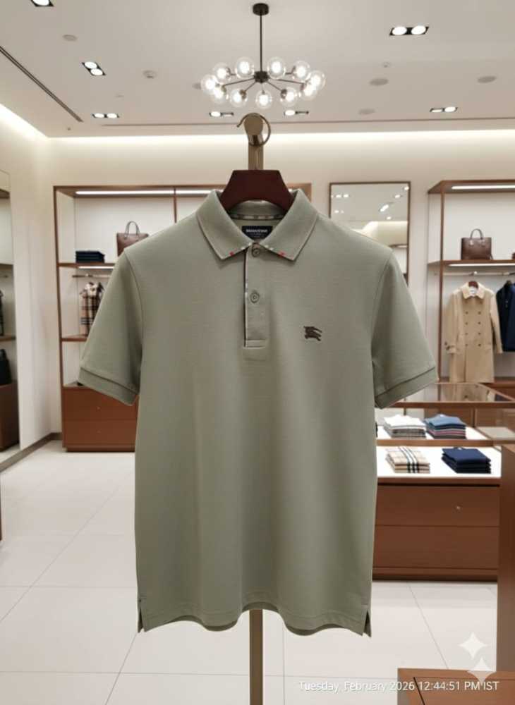 Burberry Grey Premium Quality T-shirt-1