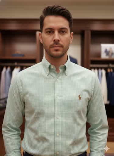 Ralph Lauren Green Premium Quality Cotton Shirt-1