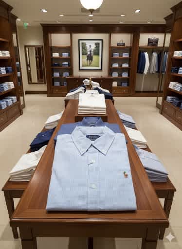 Ralph Lauren Blue Premium Quality Cotton Shirt-thumb-2