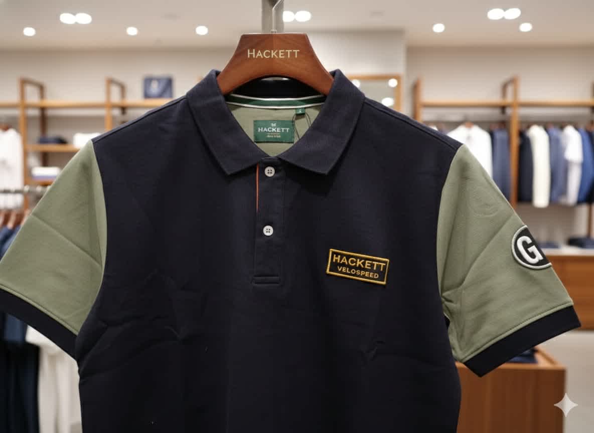 Hackett Navy Blue Premium Quality Polo T-shirt-thumb-2