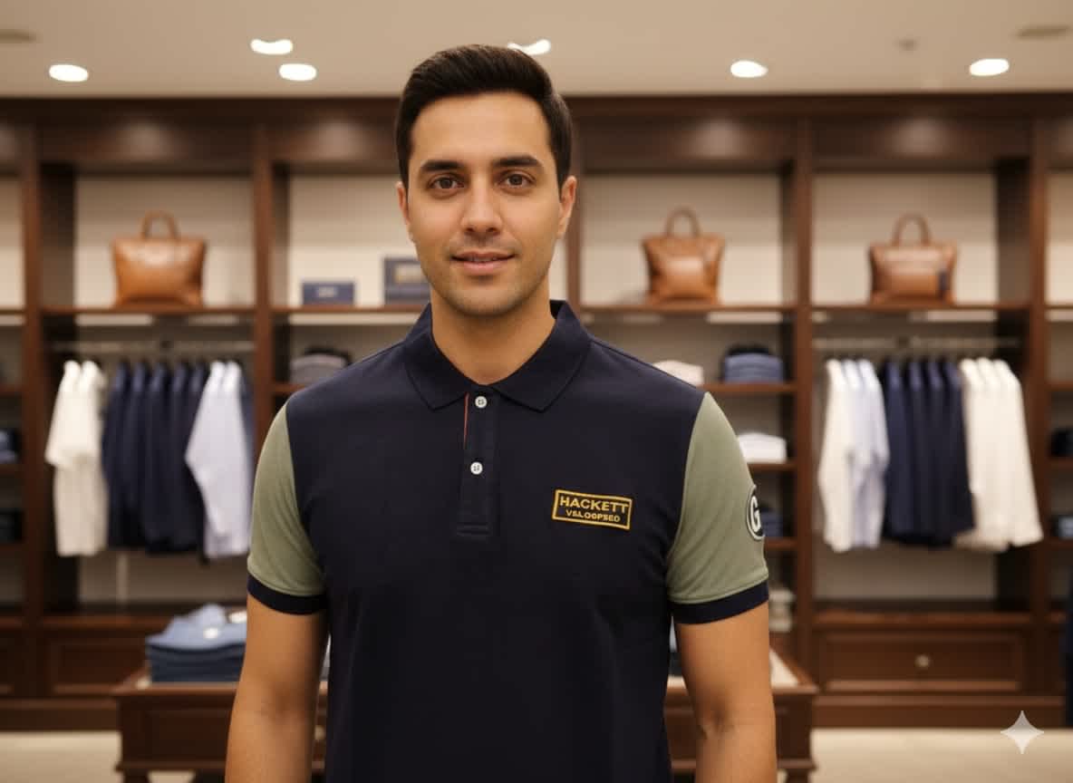 Hackett Navy Blue Premium Quality Polo T-shirt-thumb-1