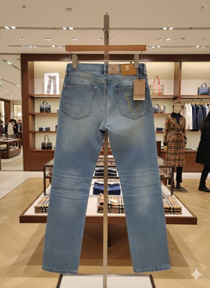 Burberry Light Blue Premium Denim Jeans-thumb-1