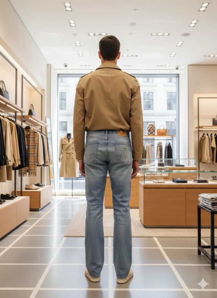 Burberry Light Blue Premium Denim Jeans-thumb-4