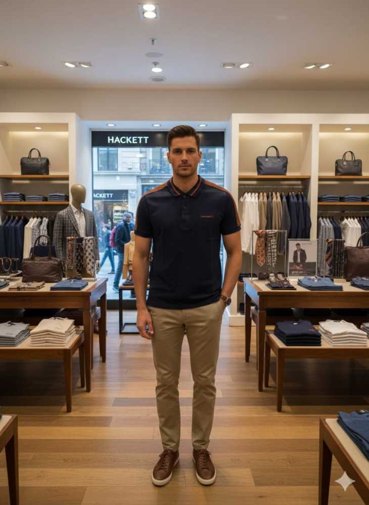 Hackett Blue Premium Quality Polo T-shirt