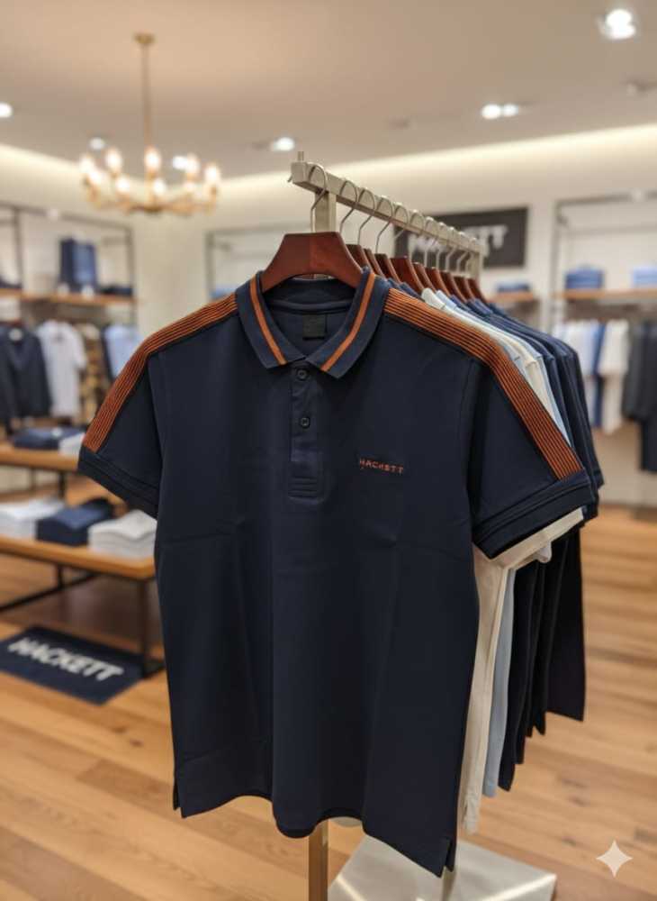 Hackett Blue Premium Quality Polo T-shirt-thumb-2
