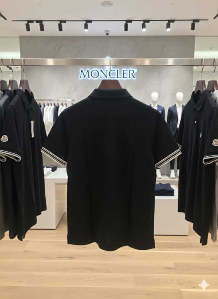 Moncler Black Premium Quality T-shirt-3