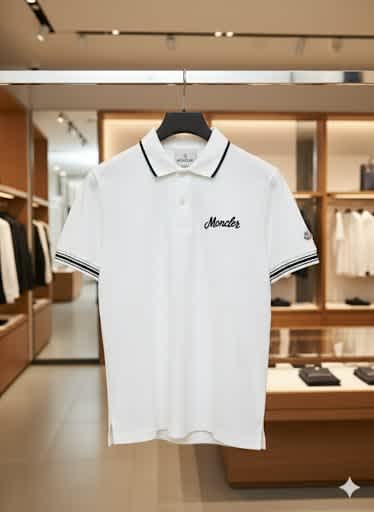 Moncler White Premium Quality T-shirt-2